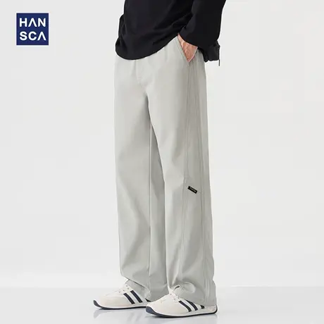 hansca山系户外宽松休闲裤男春秋季直筒垂感高密防风拼接百搭长裤商品大图
