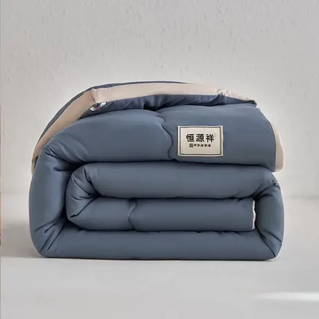 恒源祥拼色立体大豆被加厚保暖秋冬被学生宿舍单人四季通用被芯商品大图
