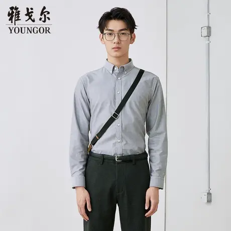【商场同款】雅戈尔男士长袖衬衫春季新款官方商务休闲衬衫S3523图片