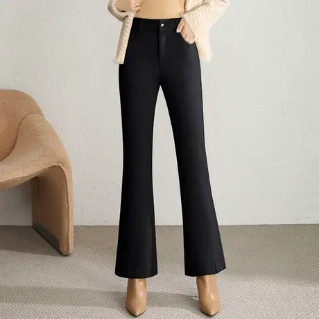 2023秋冬季新款微喇裤高腰休闲裤韩版显瘦长裤时尚百搭气质裤子女商品大图