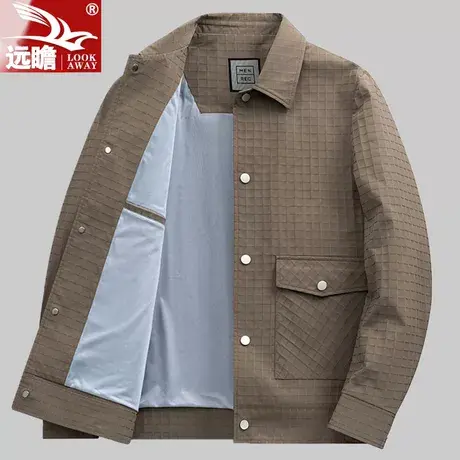 男士外套春秋季2023新款宽松潮流百搭工装夹克男翻领休闲上衣男款商品大图