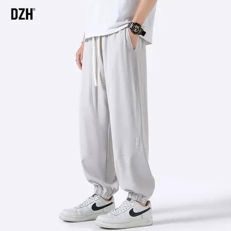 男士裤子夏天男款松紧腰休闲裤男秋季束脚裤2023新款宽松百搭男裤商品大图