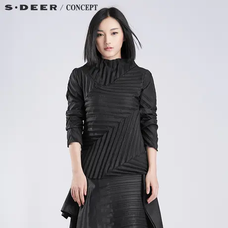 s.🚋deer圣迪奥设计感立体折痕占领卫衣外套S16382208图片