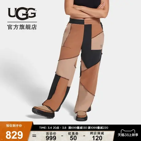 UGG春季新款男女同款休闲舒适拼接时尚长裤运动裤 1154131图片