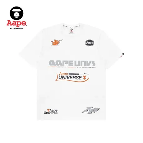 Aape旗舰店春夏字母印花酷帅鲨鱼圆领休闲潮流短袖T恤0878XXI商品大图