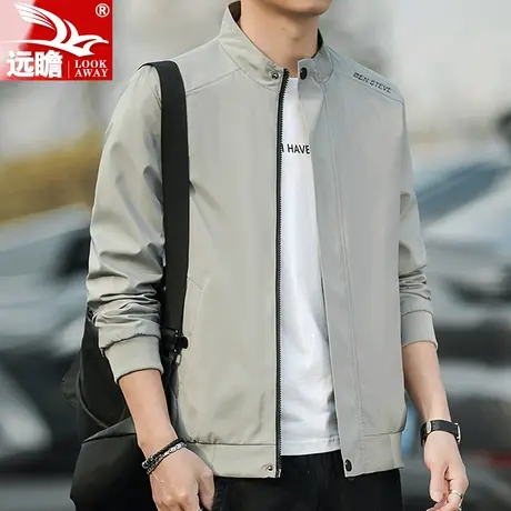 秋季外套男士2023新款立领百搭休闲冲锋衣棒球服潮牌春秋男装夹克商品大图