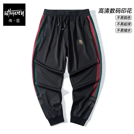 伟臣2022秋冬新品联名休闲长裤胖子加肥加大宽松小脚肥佬运动裤潮商品大图