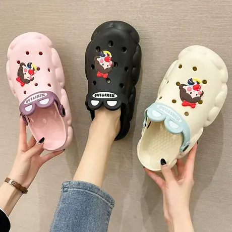 卡通洞洞鞋女ins潮包头夏防滑厚底可爱沙滩2023年新款凉拖鞋外穿商品大图