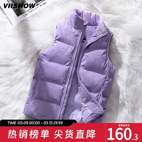 VIISHOW羽绒马甲男女款背心2023冬季新款情侣潮牌保暖白鸭绒外套图片