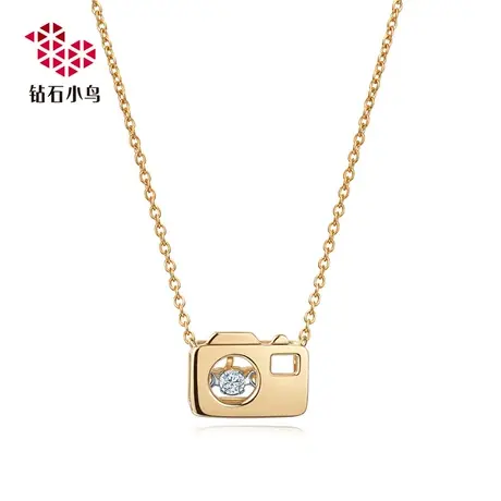 Zbird/钻石小鸟18K钻石套链-微光镜影-灵动项链吊坠女款-NH342商品大图