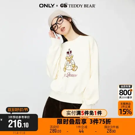 【买5免1】ONLY新款GB TEDDY BEAR泰迪熊联名款卫衣女|12339S010商品大图