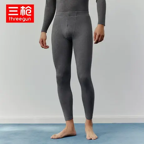 三枪秋裤男秋冬莫代尔密棉男长裤中腰弹力细柔加裆中厚保暖打底裤图片