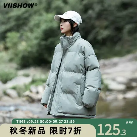 VIISHOW冬季男生痞帅保暖宽松面包服衣服棉衣美式棉服男潮牌加厚商品大图