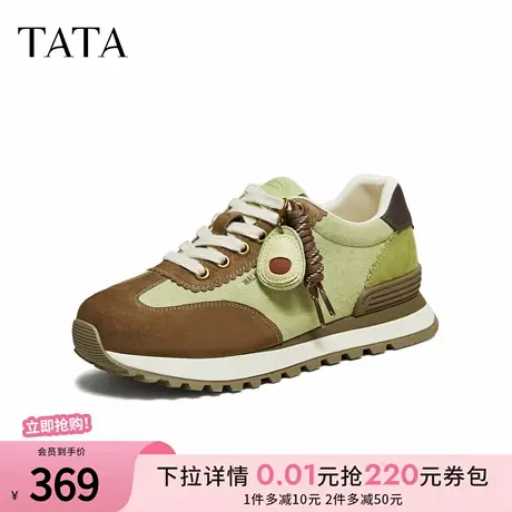 TATA/他她2025秋厚底阿甘鞋女透气休闲运动鞋新款CJH02CM5商品大图