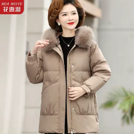 棉服女2022年冬季新款妈妈大码棉袄中老年人爆款冬装羽绒棉衣外套商品大图