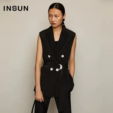 INSUN恩裳秋季职场西装领马甲外套商品大图