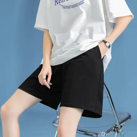 纯棉五分运动短裤女夏季薄款宽松休闲直筒港味潮ins中裤清仓特卖图片