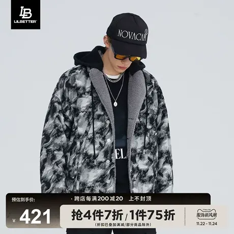 Lilbetter牛仔棉衣男保暖棉服加厚国潮夹克vitage男装冬季外套LB商品大图