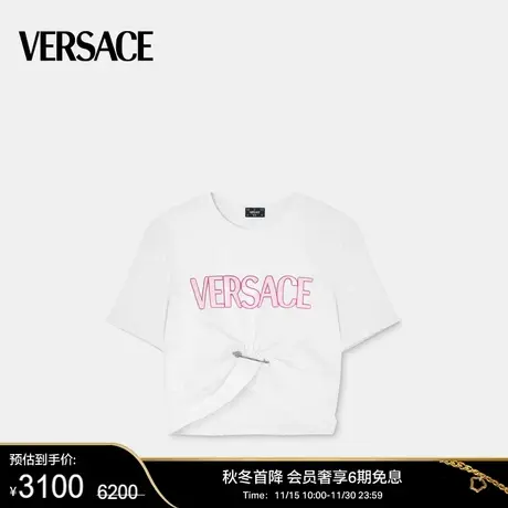 【新年礼物】 VERSACE/范思哲 女士Safety Pin Logo T恤商品大图