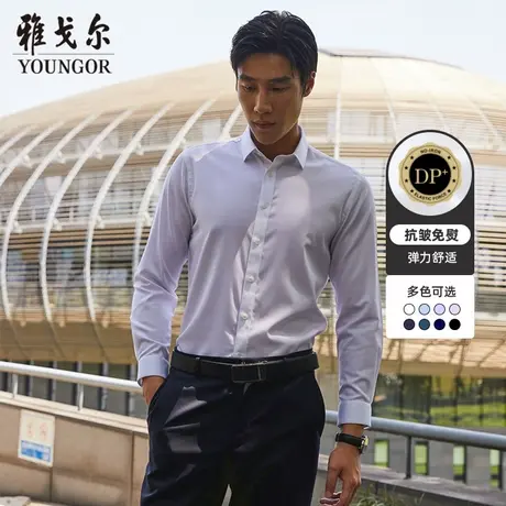【棉弹DP免烫】雅戈尔官方长袖衬衫男士商务休闲工装衬衣2909商品大图