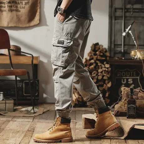多色可选潮流男装时尚百搭大码男潮流复古工装长裤男秋冬休闲男装商品大图