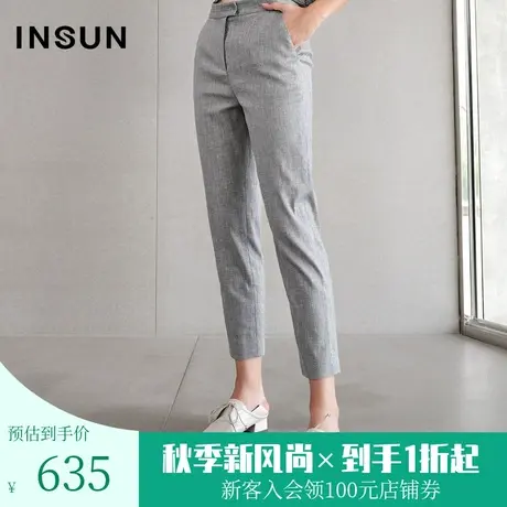 恩裳春季西裤女高端修身九分裤通勤高腰显瘦休闲气质女裤商品大图