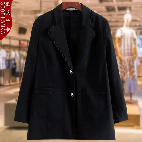 加肥加大码女春秋西装外套中年四五十岁胖妈妈时尚休闲西服220斤商品大图