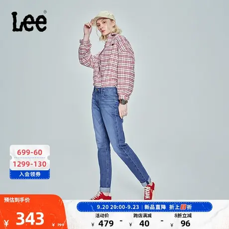 Lee商场同款23新品401标准锥形中蓝女牛仔裤LWB100401100-578图片