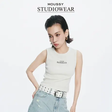 MOUSSY x STUDIOWEAR 夏季LOGO针织背心女028HSA90-1921图片