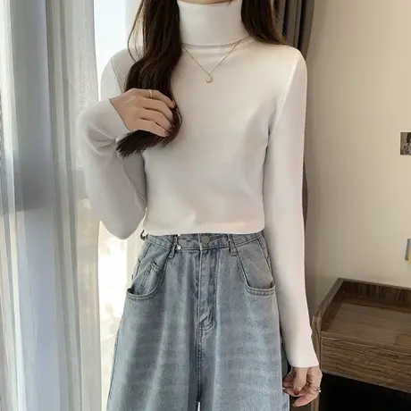 2023早春秋冬新款漂亮上衣内搭别致打底衫设计感女小众毛衣针织衫图片