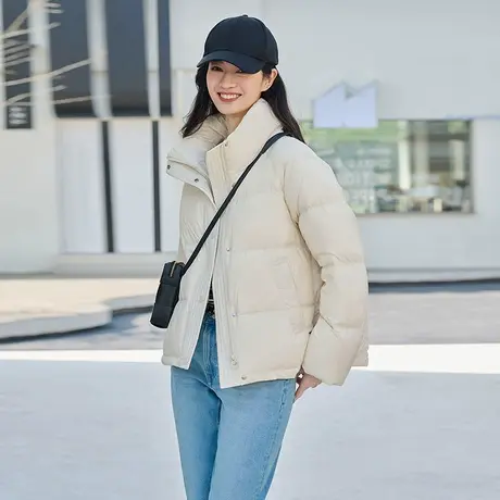 【奥莱捡漏】坦博尔轻暖羽绒服女短款时尚立领秋冬保暖小个子外套图片
