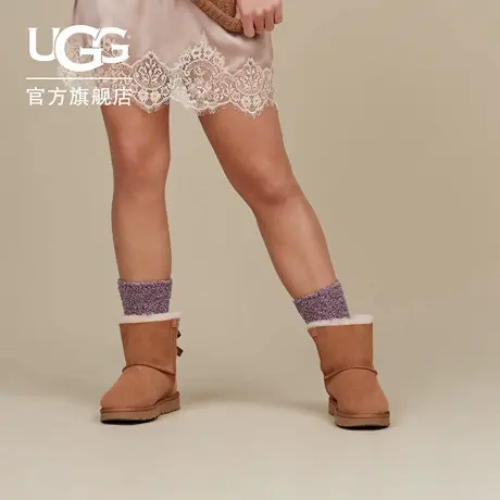 UGG秋季女士舒适时尚纯色平底经典休闲蝴蝶结短靴雪地靴 1016501商品大图