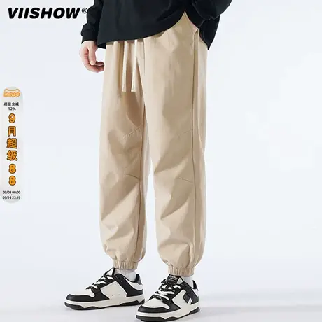 VIISHOW男款秋季休闲裤子速干运动裤束脚时尚户外百搭休闲长裤子商品大图