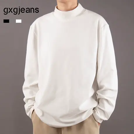 gxg.jeans男装 多色暖绒基础打底保暖高领长袖T恤男士 25年冬新品商品大图