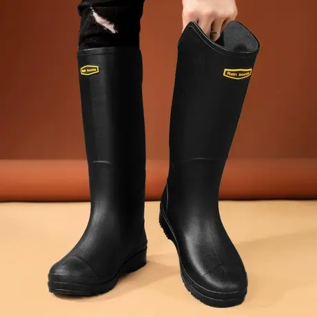 雨鞋男款2023新款厨房防水防滑高筒水鞋男士工地劳保户外钓鱼雨靴商品大图