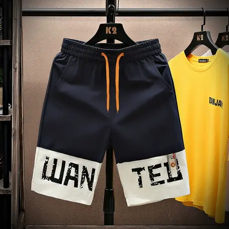夏季2023年新款潮流痞帅短裤男青少年学生沙滩裤帅气篮球五分裤子商品大图