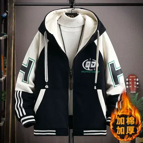 冬季棉衣外套12岁男孩青少年学生13帅气加厚棒球服15大童冬装夹克商品大图