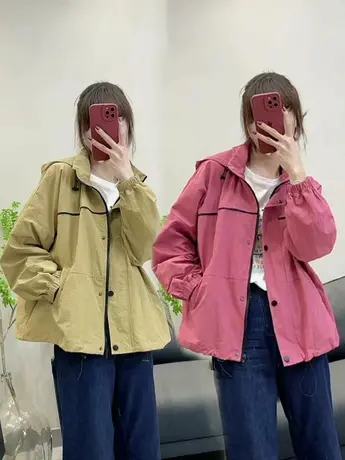 2023新款工装外套女防晒衣时尚休闲上衣宽松薄款美式运动防晒夹克商品大图