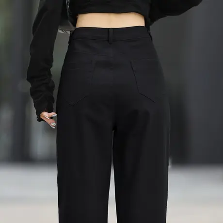 裤子女2023新款宽松秋冬季烟管加绒大码萝卜裤直筒休闲裤哈伦女裤商品大图