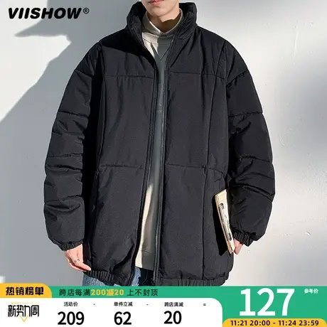 VIISHOW冬季棉袄男款美式生保暖棉衣大码加厚棉服男冬装立领外套商品大图