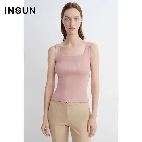 INSUN恩裳夏季百搭背心毛针织衫装商品大图