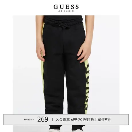 【38上新季】GUESS 秋童装男童流行撞色抽绳休闲卫裤图片