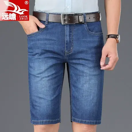 男士牛仔短裤直筒5五分裤夏季薄款7七分裤男夏天休闲中裤马裤子男商品大图