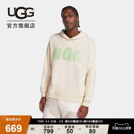 UGG春季新款男女同款休闲舒适时尚套头连帽卫衣运动衫 1154336商品大图
