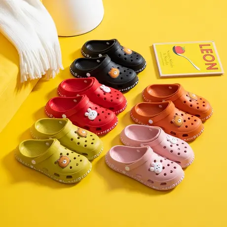 洞洞鞋女夏季外穿ins潮防滑沙滩鞋2024新款包头半拖鞋时尚凉拖鞋商品大图