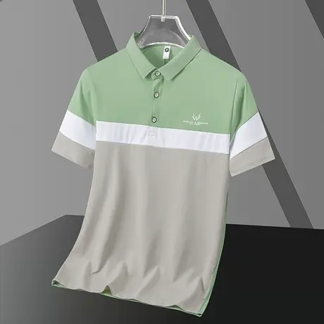 男士短袖polo衫保罗翻领t恤夏季冰丝凉感有领上衣服半袖简约百搭商品大图