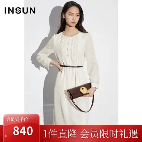 恩裳COVER2023春款新款金葱混纺暗格提花小众重工通透朦胧感裙子图片