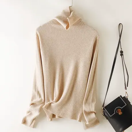 高领打底衫女内搭秋冬2023新款加厚长袖套头针织毛衣简约百搭上衣商品大图