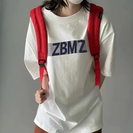 纯棉正肩短袖t恤女夏季宽松潮牌ins半袖设计感小众chic港味上衣服商品大图