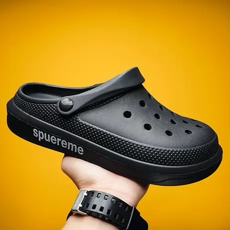 水鞋夏季软底厨房防滑鞋舒适透气胶鞋钓鱼劳保专用雨凉鞋男防水鞋商品大图